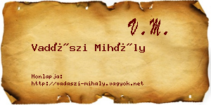 Vadászi Mihály névjegykártya
