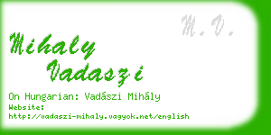 mihaly vadaszi business card
