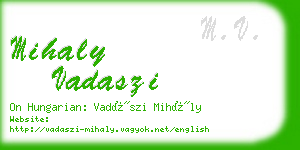 mihaly vadaszi business card